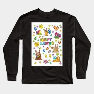 Cute Happy Easter card Long Sleeve T-Shirt